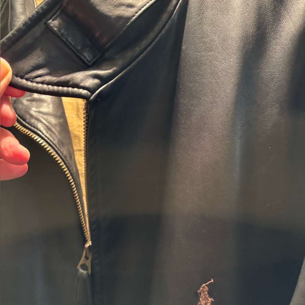 NWOT Men’s Ralph Lauren Lambskin Leather Jacket XXL - Picture 5 of 14